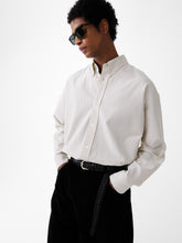 Ruskin Shirt in Khaki Stripe - Studio Nicholson