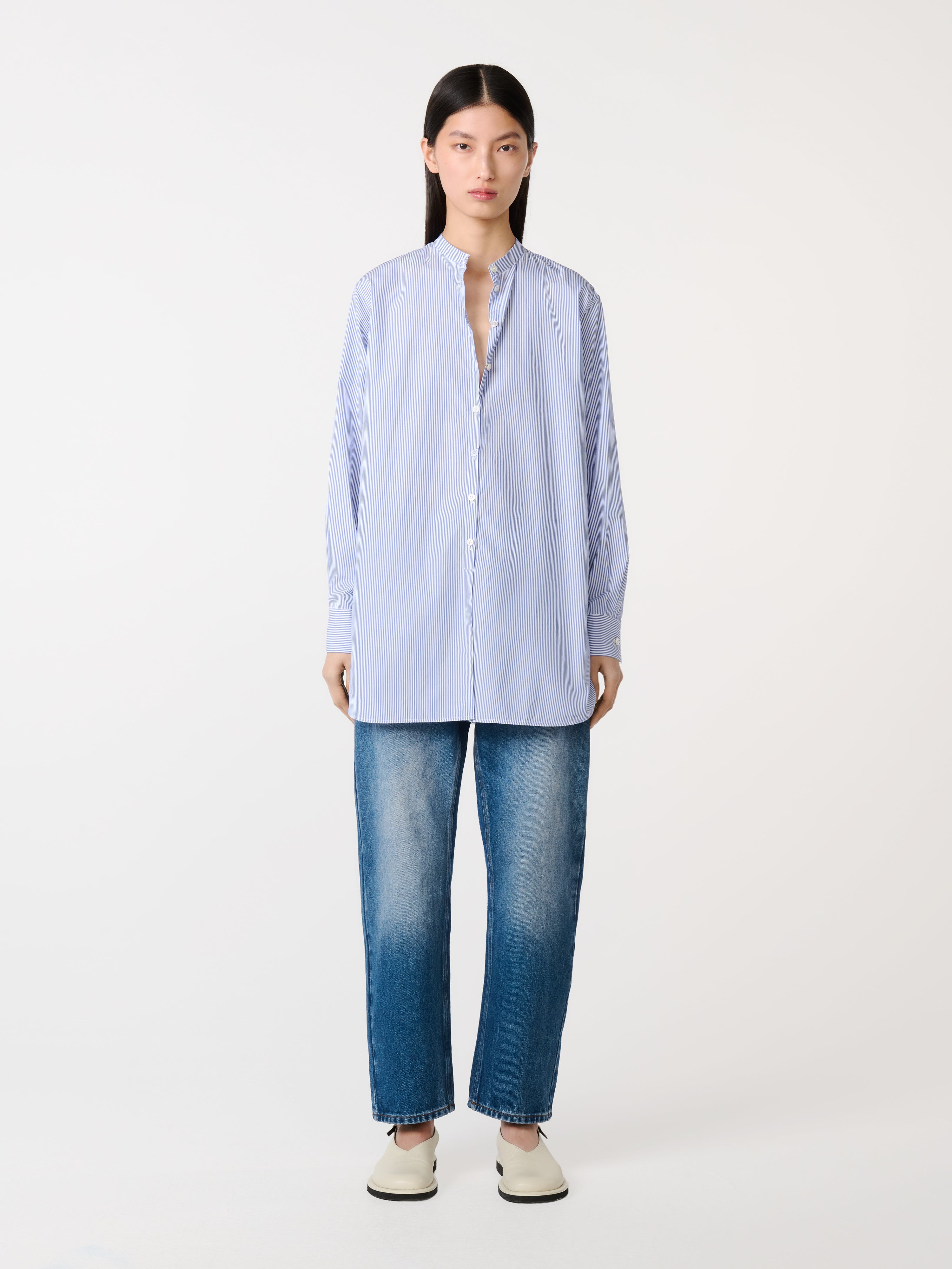 【関税込み】Studio Nicholson ホワイト Ruthe ジーンズ Ruthe Denim Pant in Optic White | Straight Leg Jeans– Studio