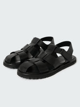Women's Sandom Leather Sandal in Black - Studio Nicholson