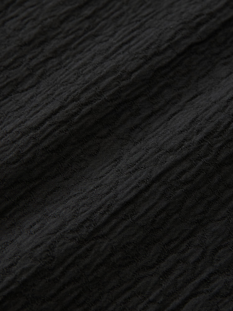 Sanko Matelasse Shirt in Black - Studio Nicholson