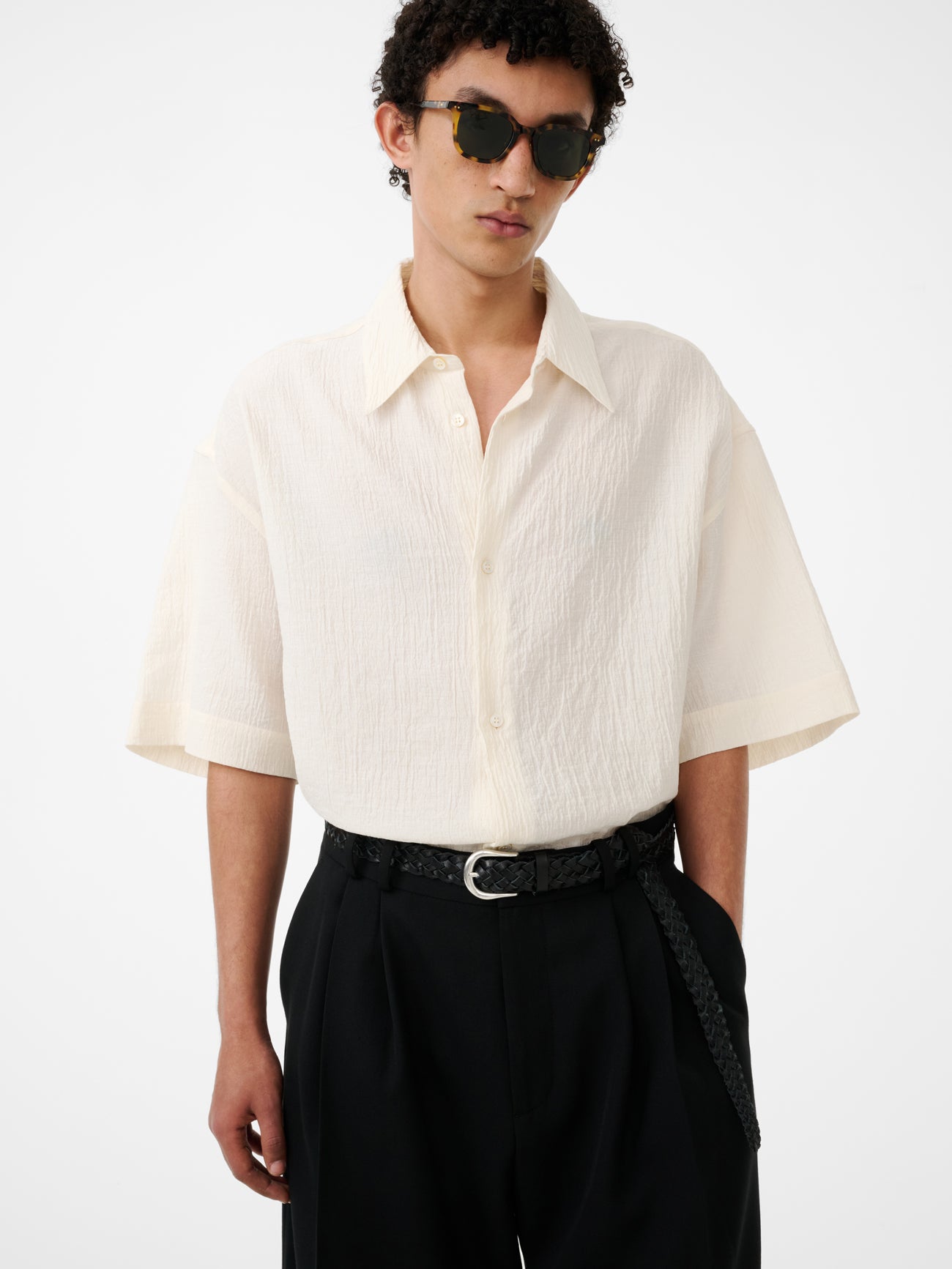 Sanko Shirt in Milk - Studio Nicholson