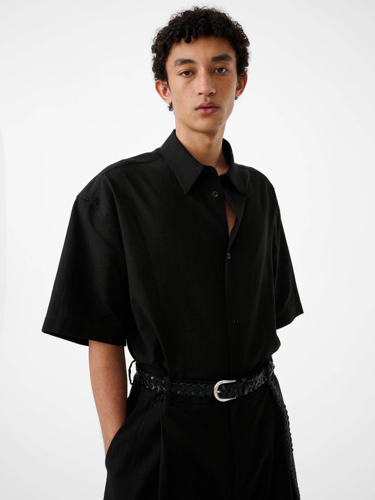 Sanko Shirt in Black - Studio Nicholson