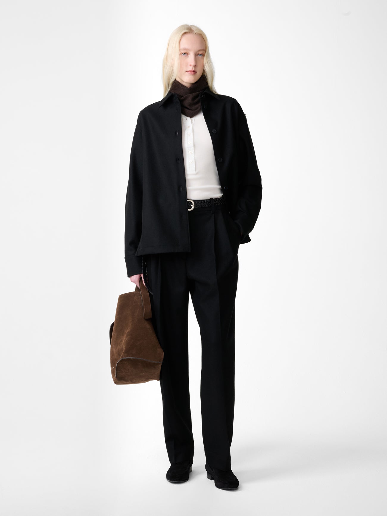 Santini Wool Shirt in Black