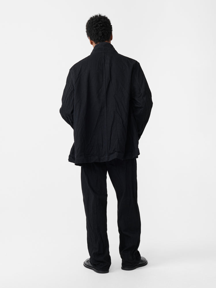 Seb Crinkle Denim Pant in Black