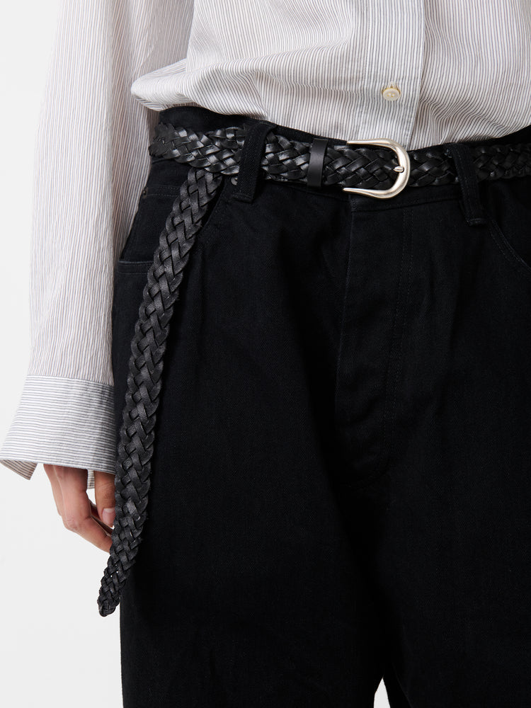 Seb Crinkle Denim Pant in Black