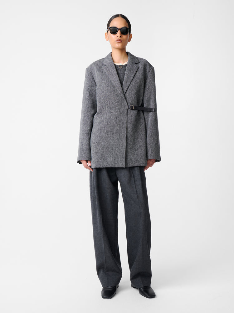 Silas Jacket in Black / White