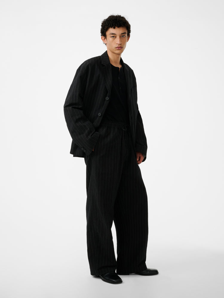 Sonny Pinstripe Pant in Black - Studio Nicholson
