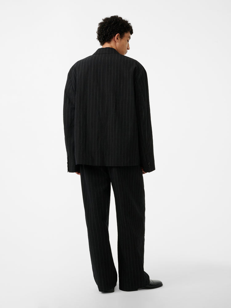 Sonny Pinstripe Pant in Black - Studio Nicholson