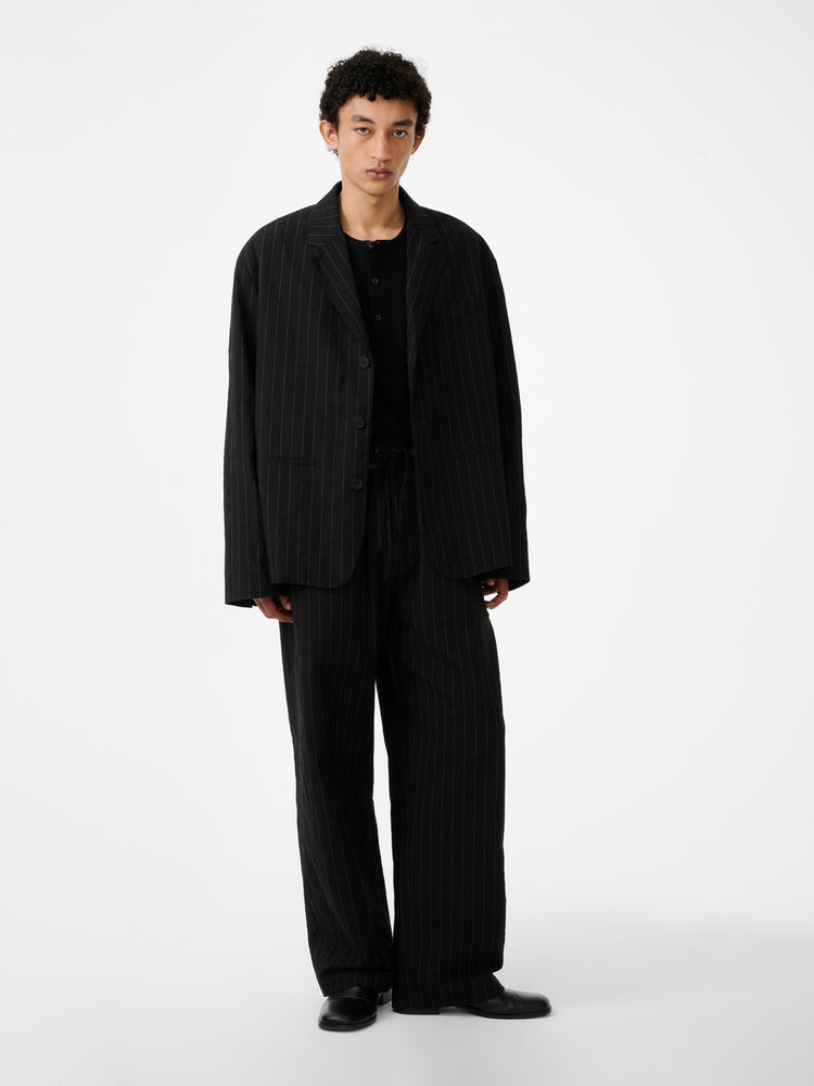 Sonny Pinstripe Pant in Black - Studio Nicholson