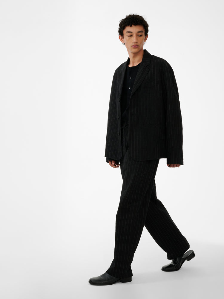 Sonny Pinstripe Pant in Black - Studio Nicholson