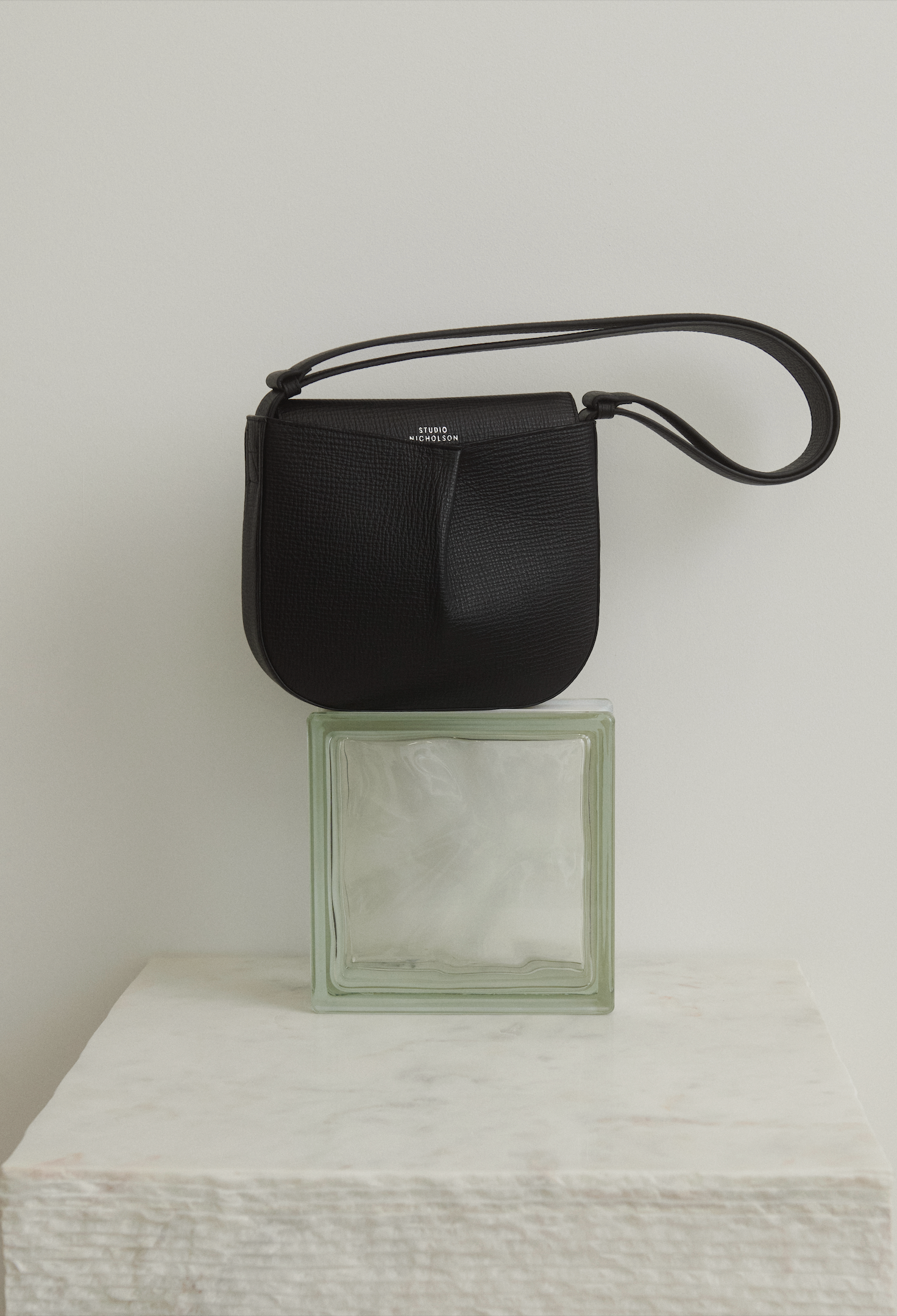 Fortuna Leather Bag in Black | Cross-Body Bag | Studio Nicholson Fortuna Leather Bag in Black | Cross-Body Bag | Studio Nicholson