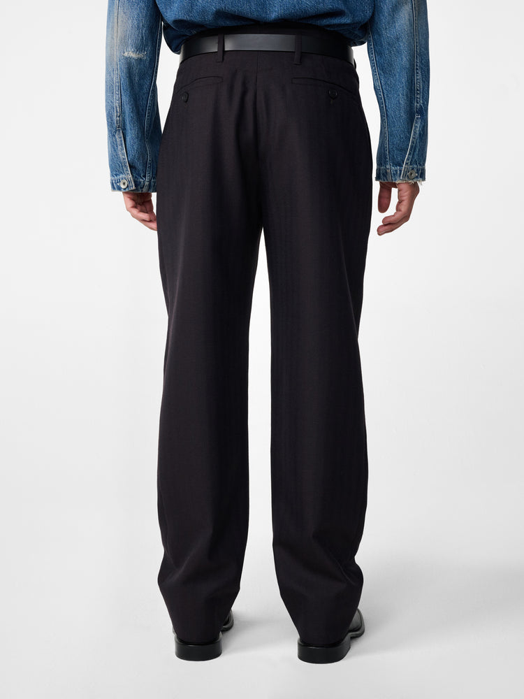 Taunton Tailored Pant in Black Grape