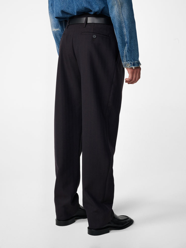 Taunton Tailored Pant in Black Grape