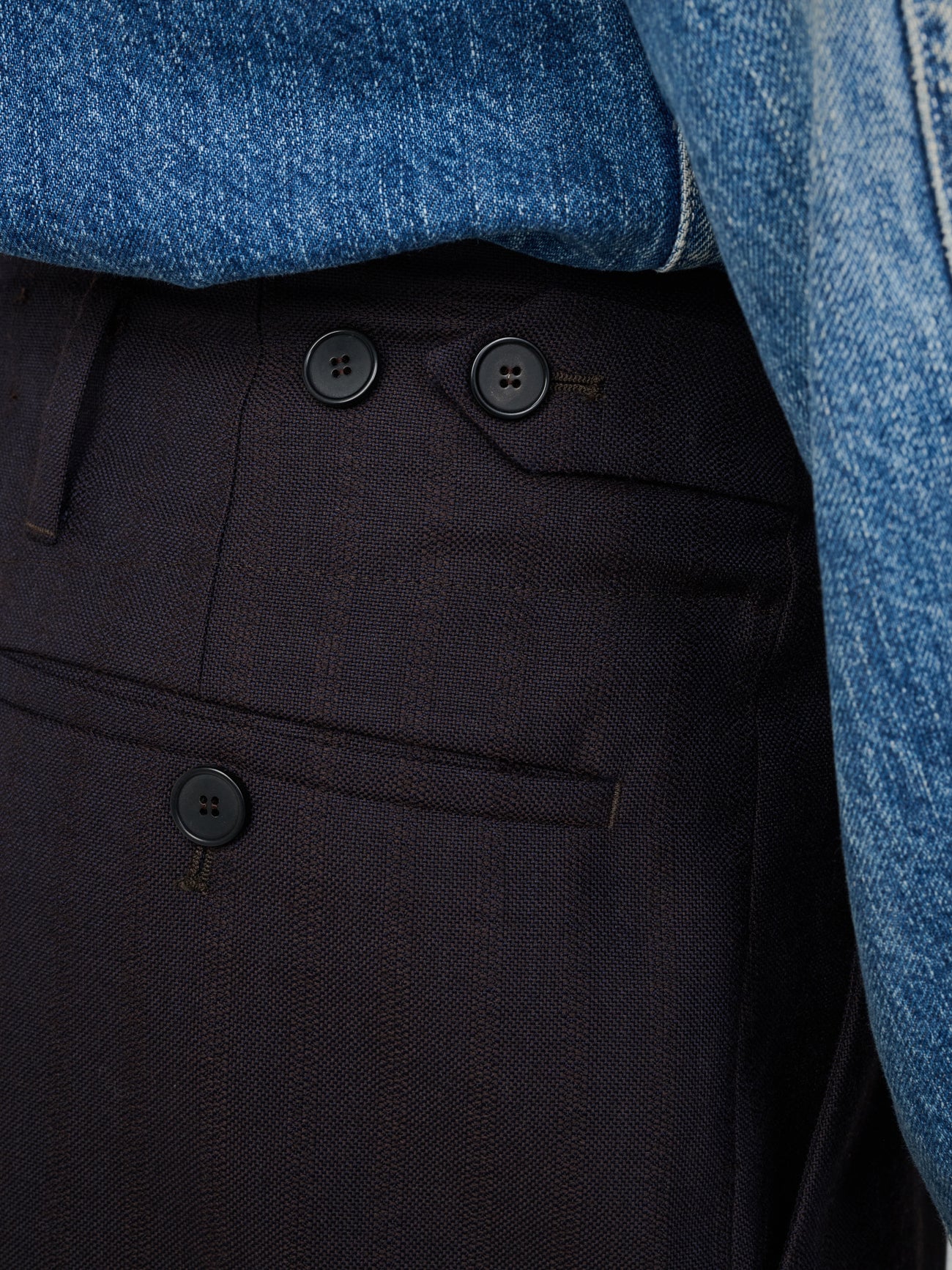 Taunton Tailored Pant in Black Grape