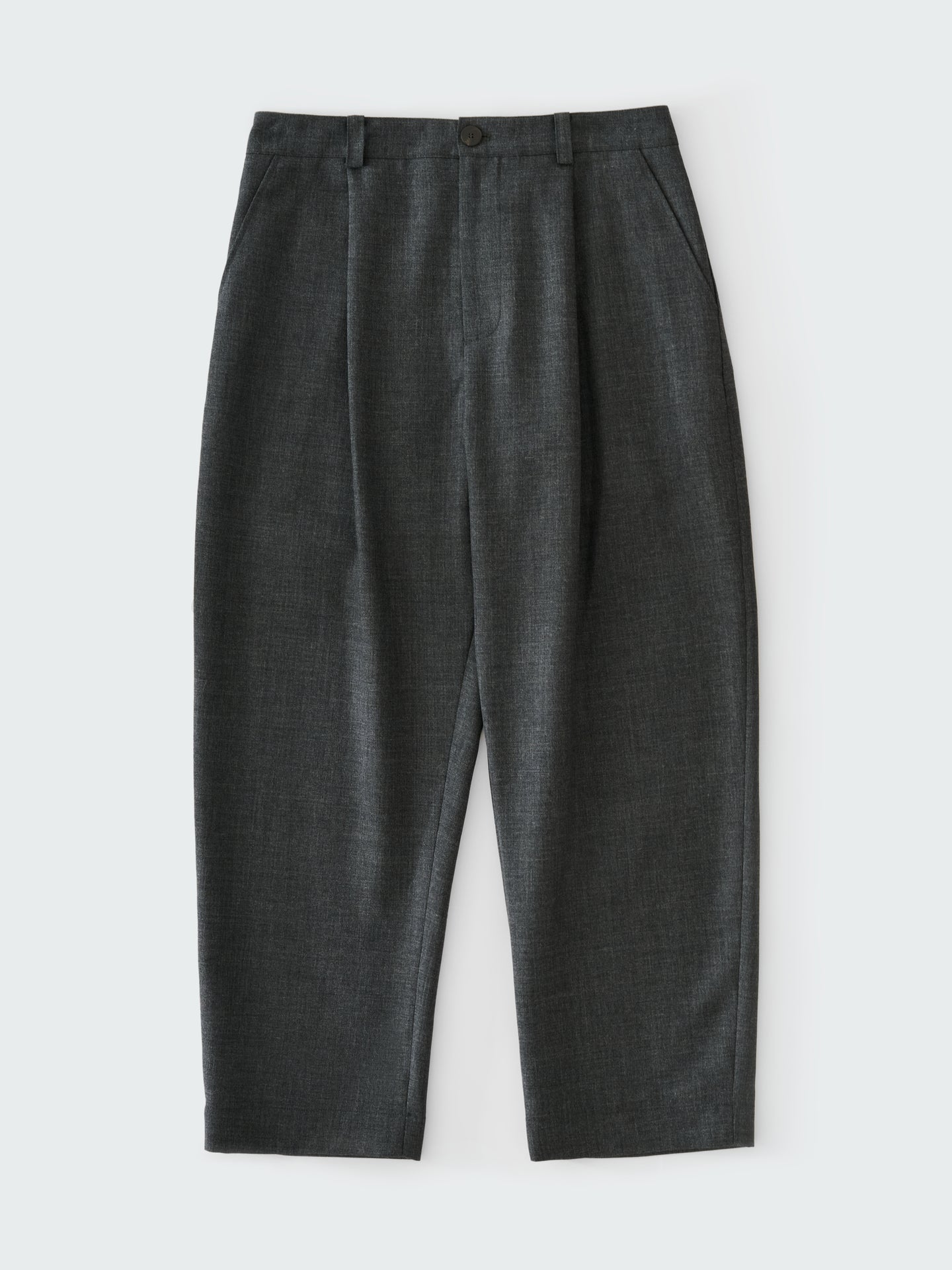 Tuck Heritage Wool Pant in Slate Melange