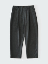 Tuck Heritage Wool Pant in Slate Melange - Studio Nicholson