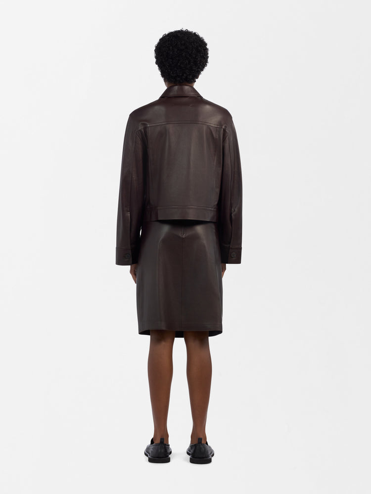 Tumba Leather Skirt in Rye