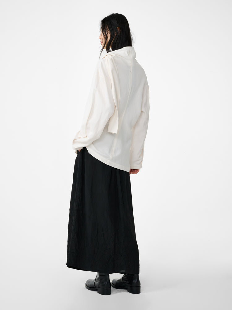 Valery Linen Top in Chalk