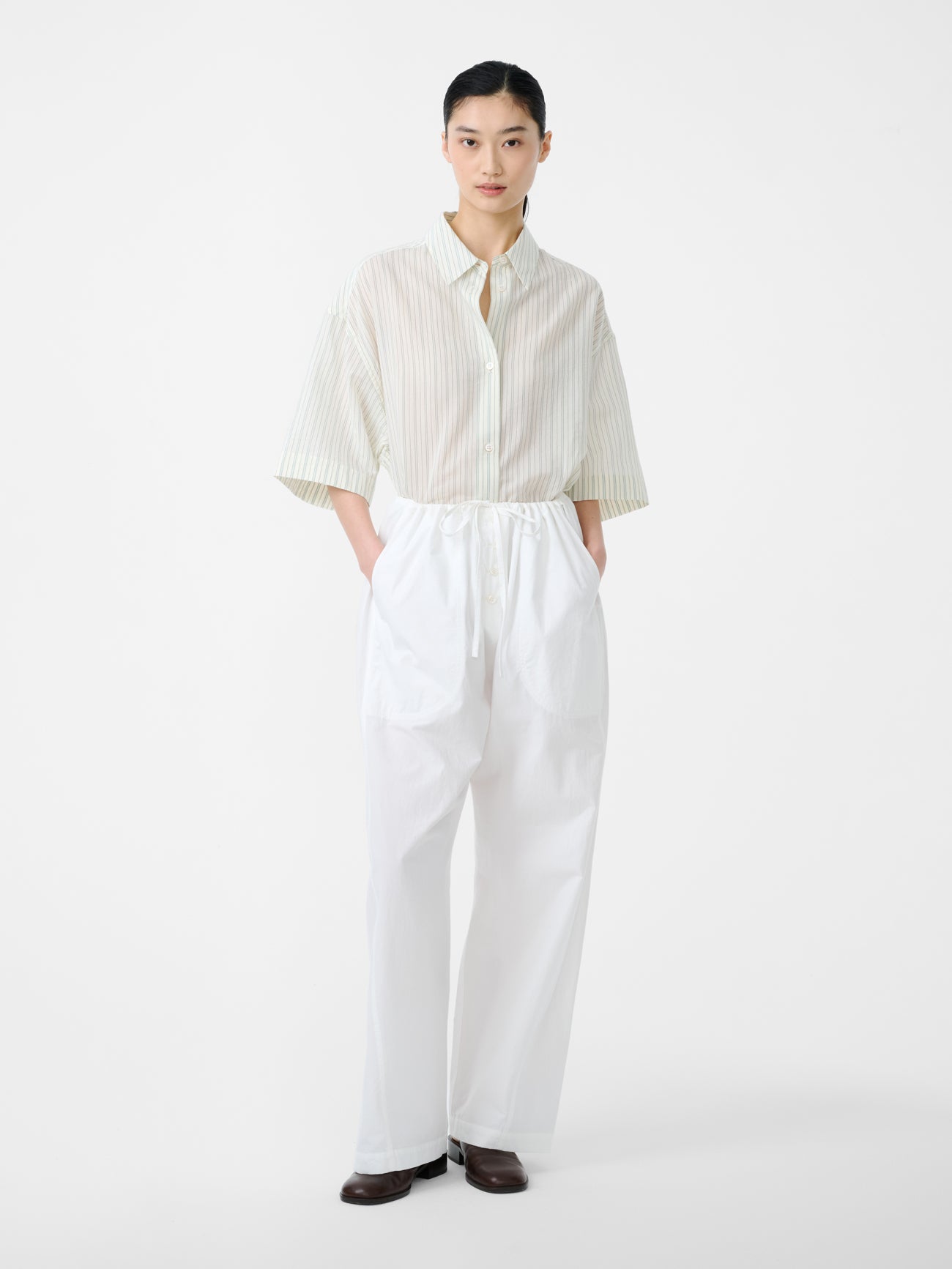 Ventura Pant in Optic White - Studio Nicholson