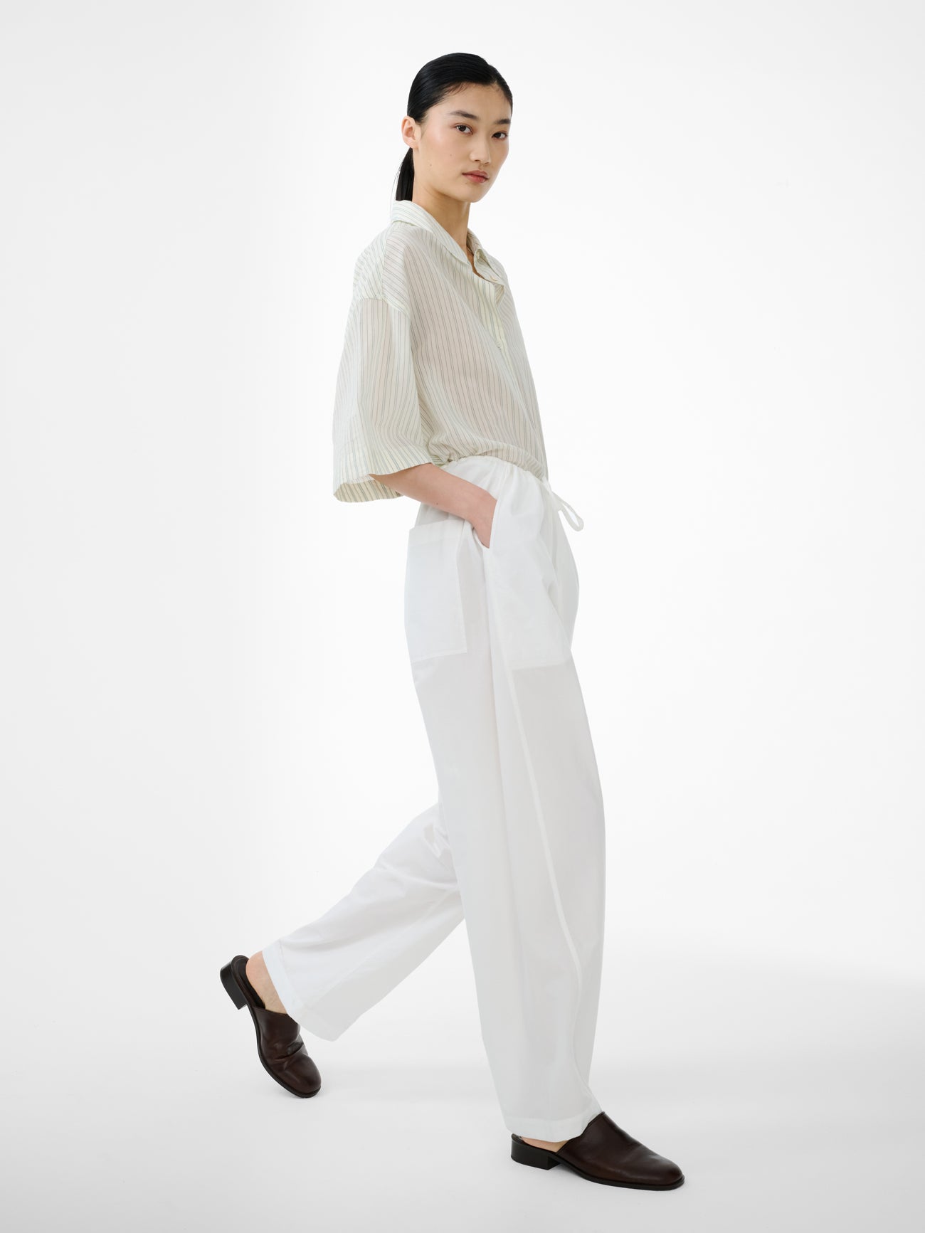 Ventura Pant in Optic White - Studio Nicholson
