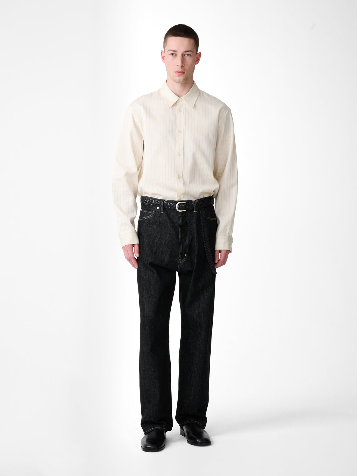 View Shirt in Blue Pinstripe