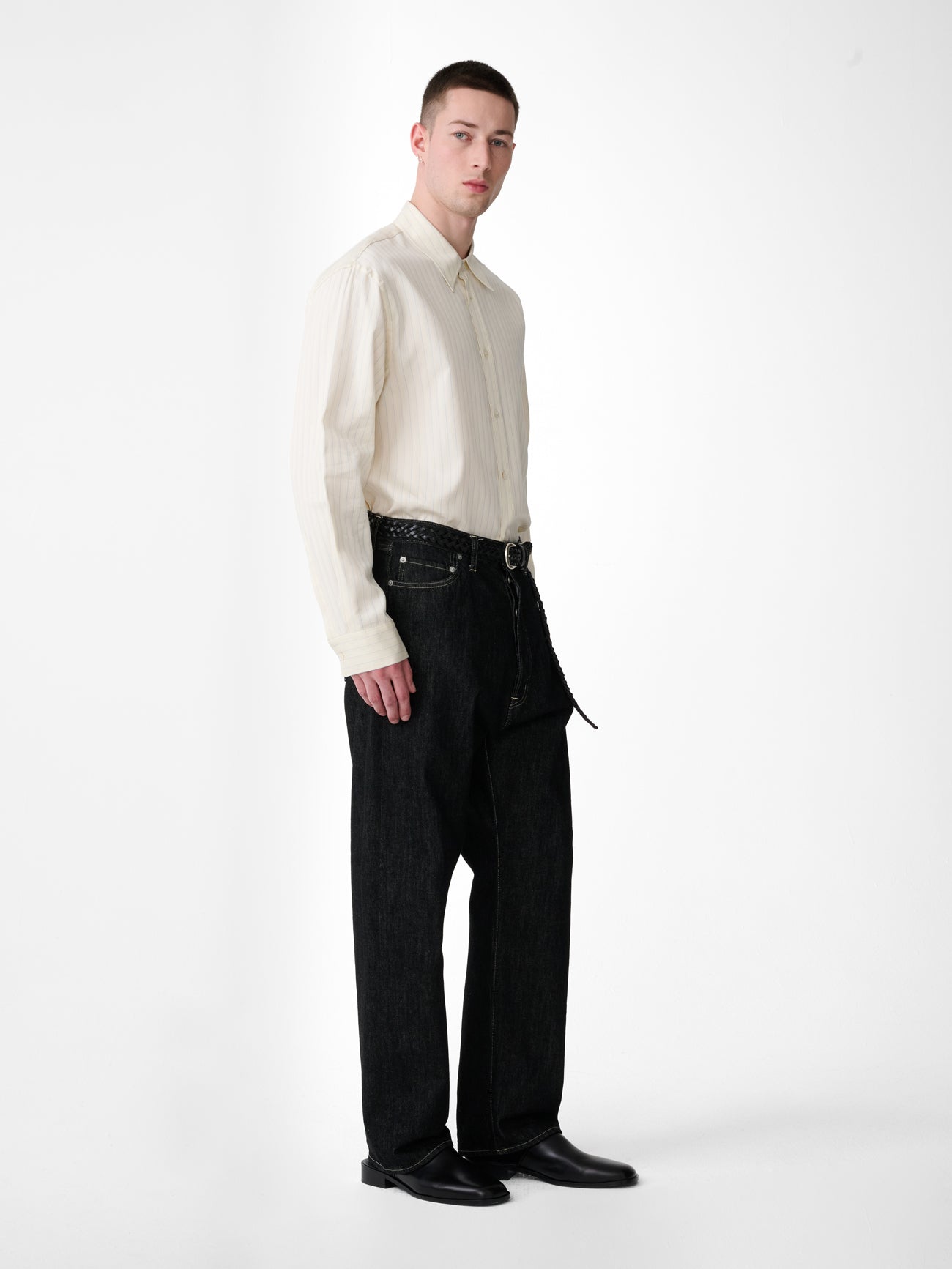 View Shirt in Blue Pinstripe