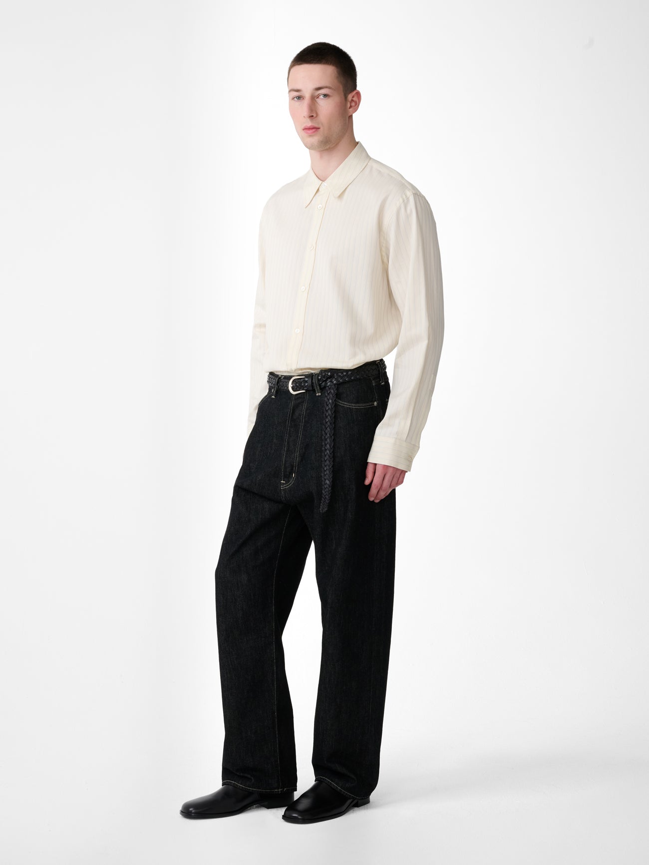 View Shirt in Blue Pinstripe