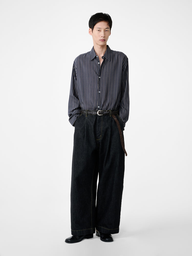 View Shirt in Indigo Stripe - Studio Nicholson