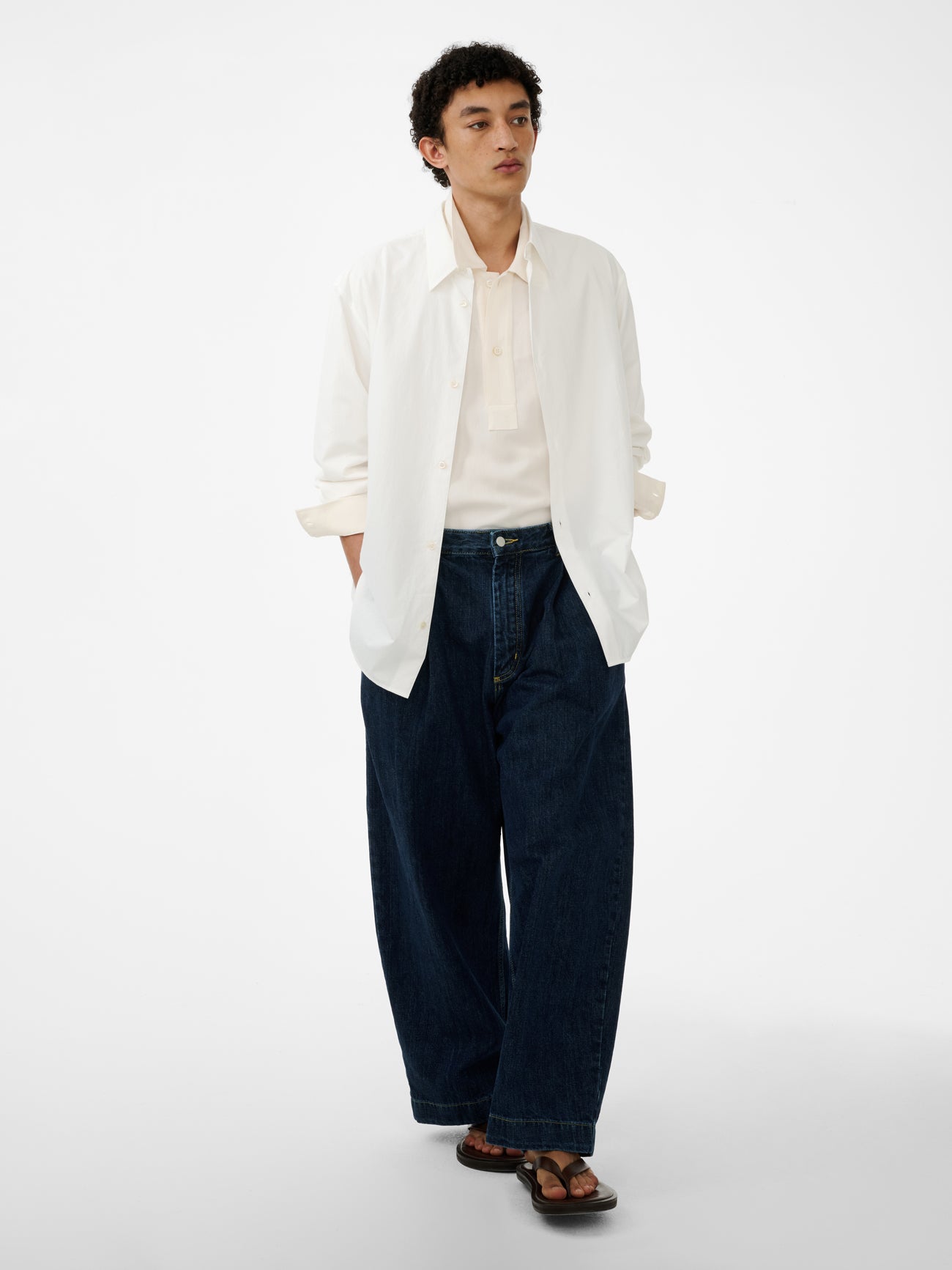 View Shirt in Optic White - Studio Nicholson