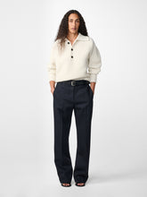 Walton Lambswool Knit Polo in Parchment