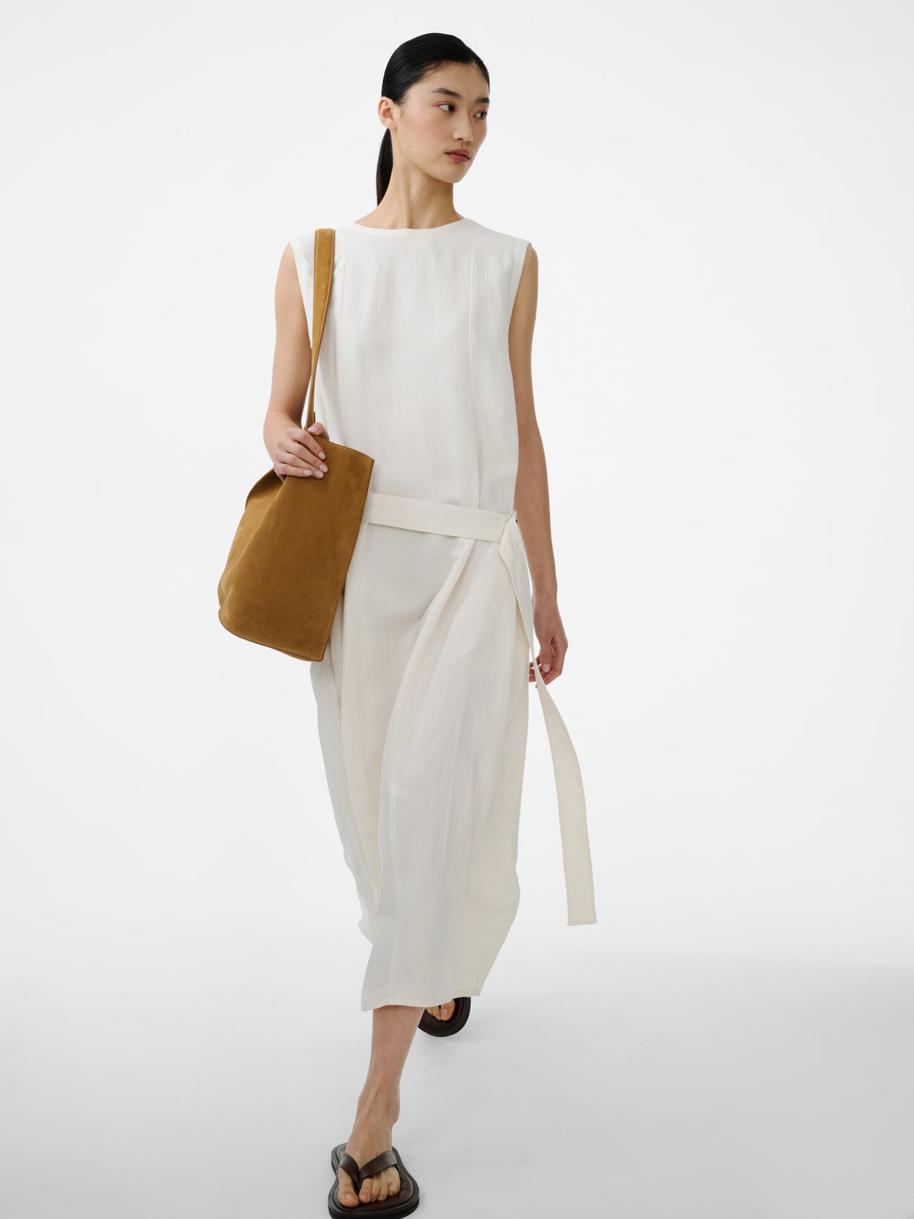 chalk linen dress Velvet Austen Linen Dress in Chalk XS / Chalk